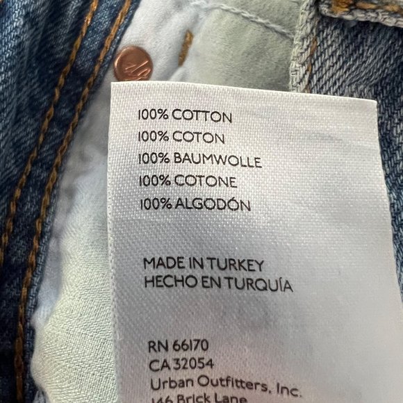 Free People We The Free Womens Maggie Mid Rise Straight Leg Jeans Frayed size 24 - Picture 12 of 13